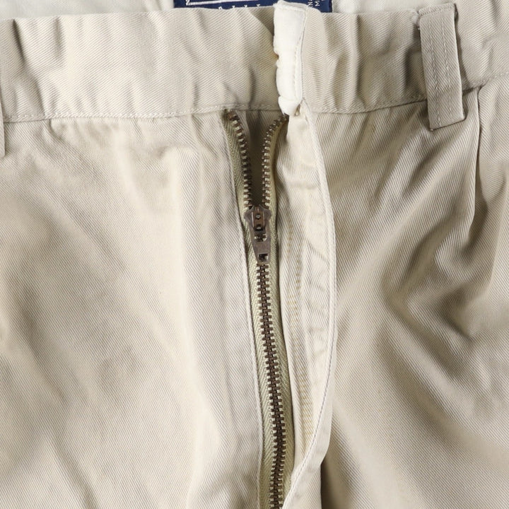 Ralph Lauren POLO by Ralph Lauren HAMMOND PANT, two-pleat chino pants, men's w35 equivalent cotton Beige type Vintage Second Hand