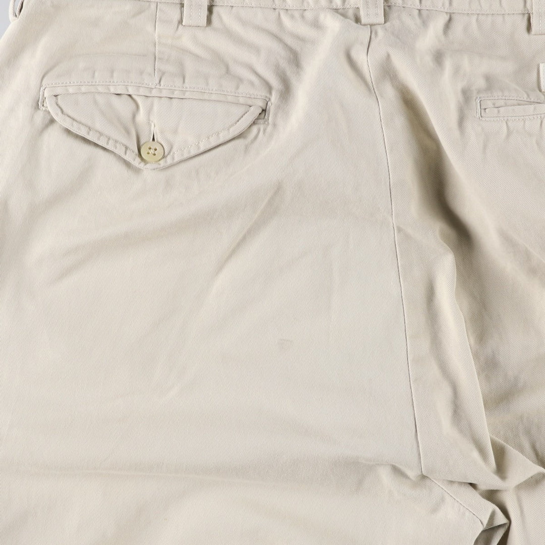 Ralph Lauren POLO by Ralph Lauren HAMMOND PANT, two-pleat chino pants, men's w35 equivalent cotton Beige type Vintage Second Hand
