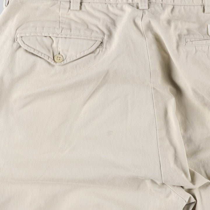 Ralph Lauren POLO by Ralph Lauren HAMMOND PANT, two-pleat chino pants, men's w35 equivalent cotton Beige type Vintage Second Hand