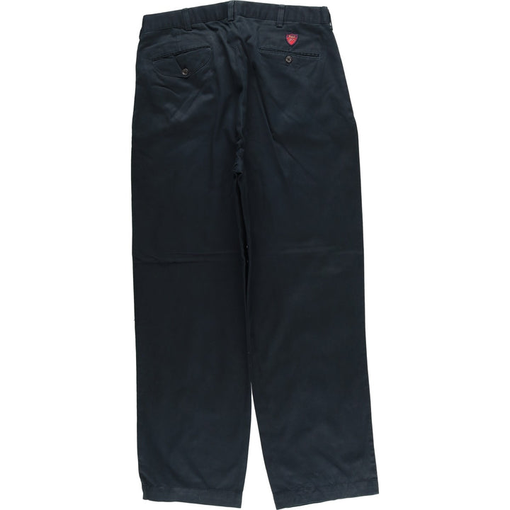 Ralph Lauren POLO GOLF Classic Golf Pant, two-pleat chino pants, men's size W34. cotton black type Vintage Second Hand