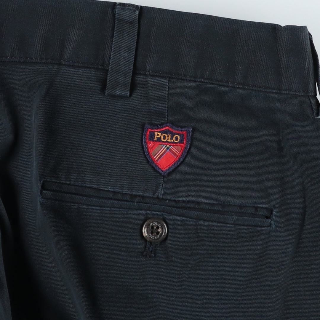 Ralph Lauren POLO GOLF Classic Golf Pant, two-pleat chino pants, men's size W34. cotton black type Vintage Second Hand
