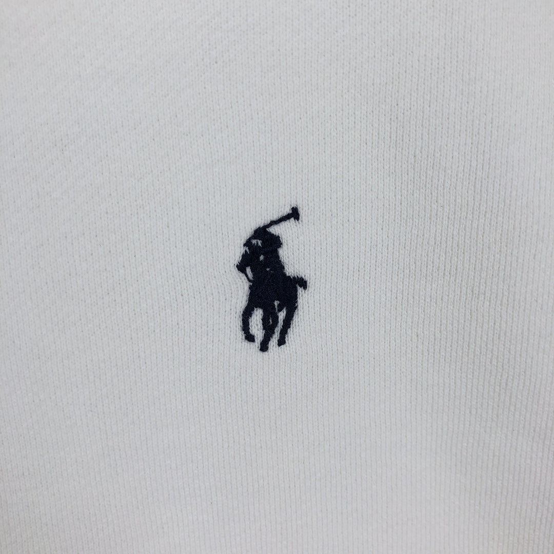 Ralph Lauren POLO by Ralph Lauren One Point Logo Sweatshirt Trainer Men's M size cotton white type Vintage Second Hand
