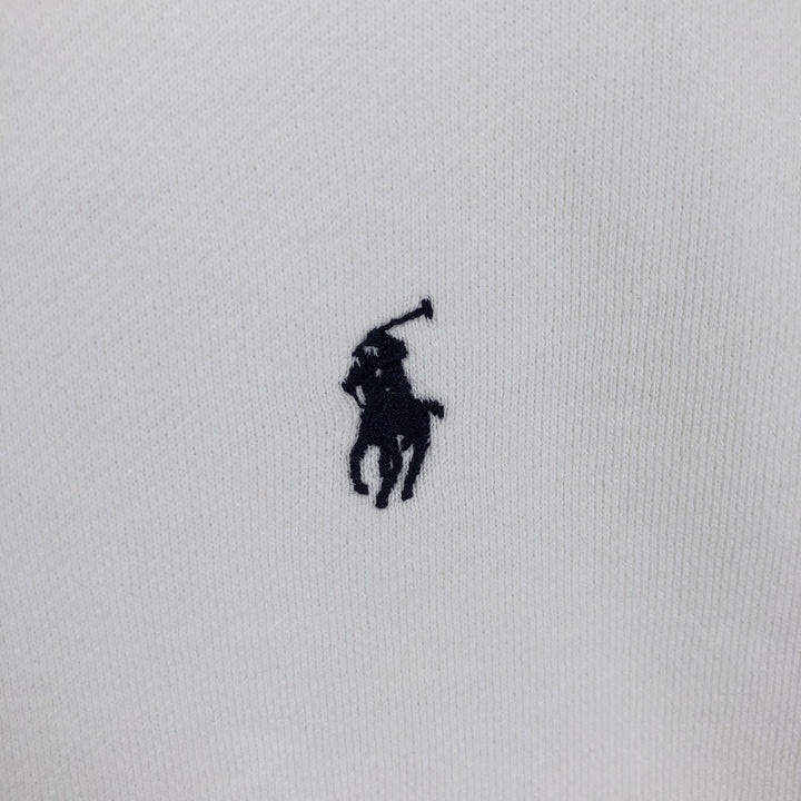 Ralph Lauren POLO by Ralph Lauren One Point Logo Sweatshirt Trainer Men's M size cotton white type Vintage Second Hand