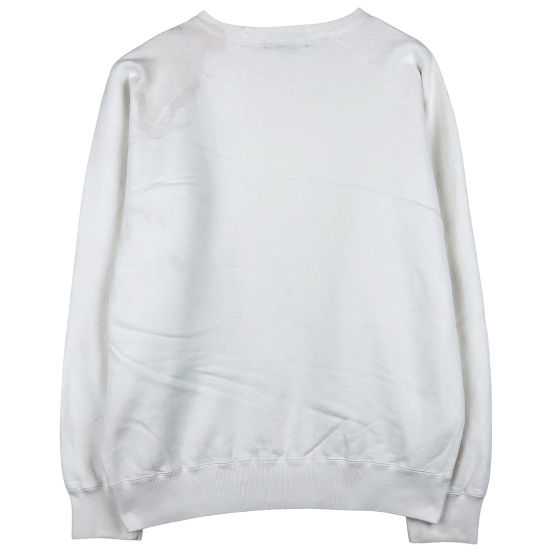 Ralph Lauren POLO by Ralph Lauren One Point Logo Sweatshirt Trainer Men's M size cotton white type Vintage Second Hand