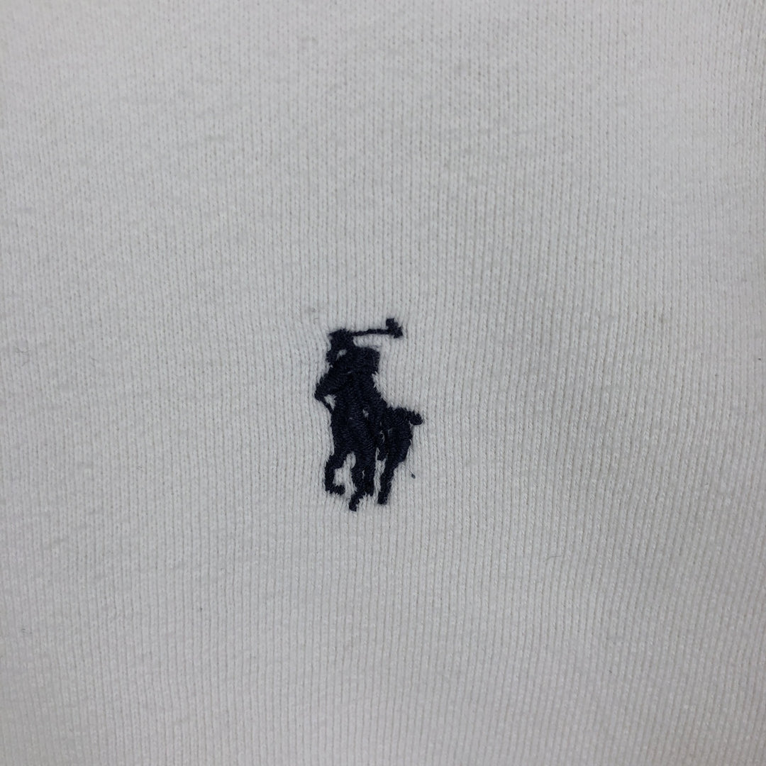 Ralph Lauren POLO by Ralph Lauren One Point Logo Sweatshirt Trainer Men's M size cotton white type Vintage Second Hand