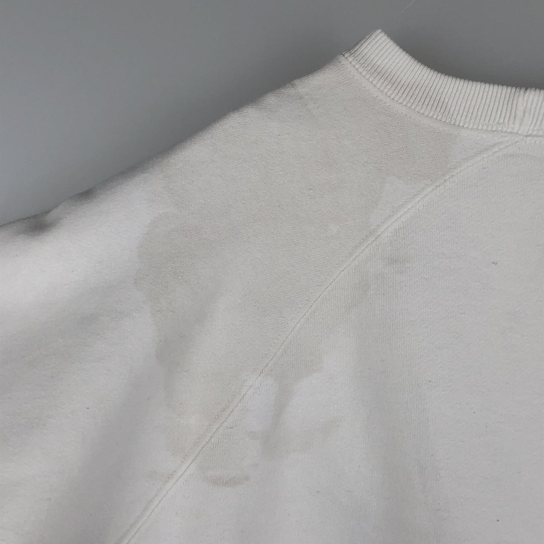Ralph Lauren POLO by Ralph Lauren One Point Logo Sweatshirt Trainer Men's M size cotton white type Vintage Second Hand