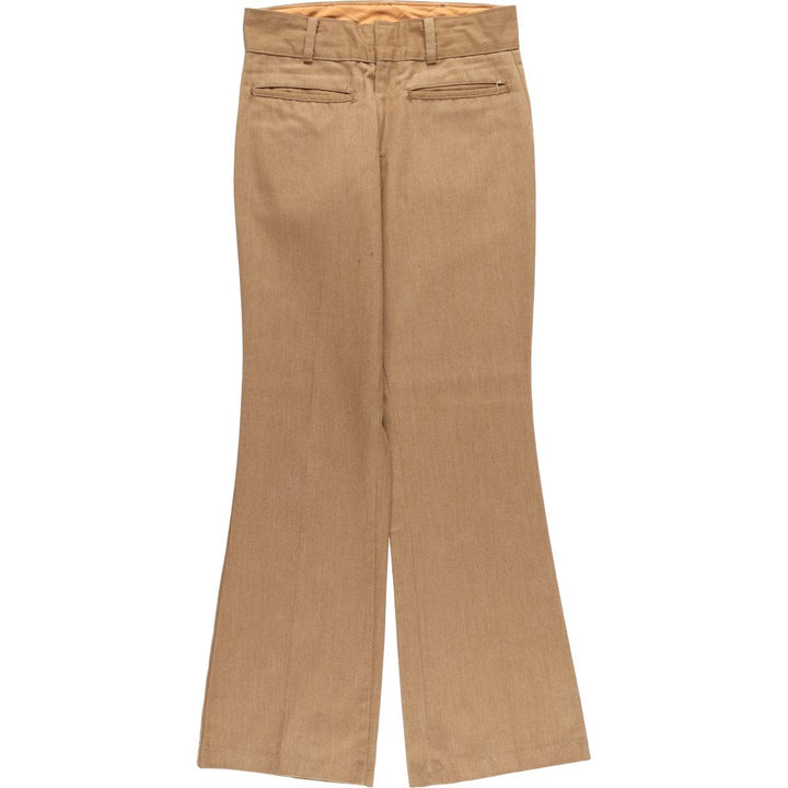 Vintage 1970'S Sears PUT ON SHOP flared slacks, women's size L (w30). unclear brown type Vintage Second Hand