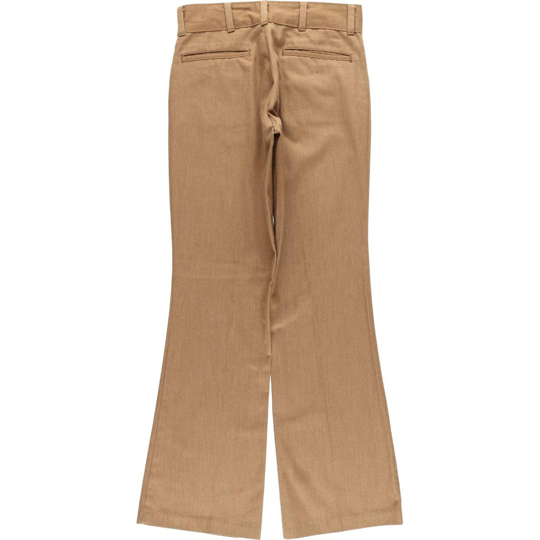 Vintage 1970'S Sears PUT ON SHOP flared slacks, women's size L (w30). unclear brown type Vintage Second Hand