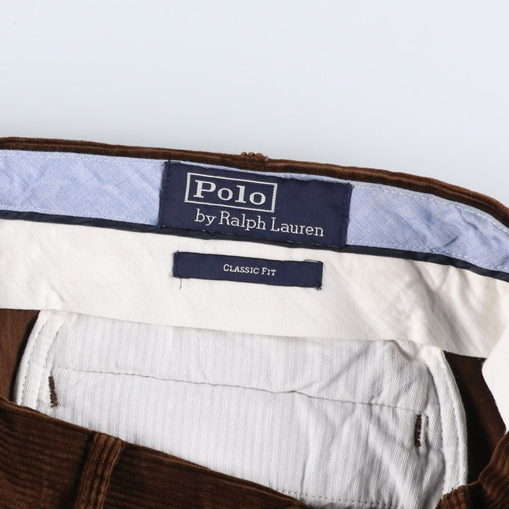 Ralph Lauren POLO by Ralph Lauren Classic Fit Corduroy Pants, Men's, Size 36 cotton brown type Vintage Second Hand