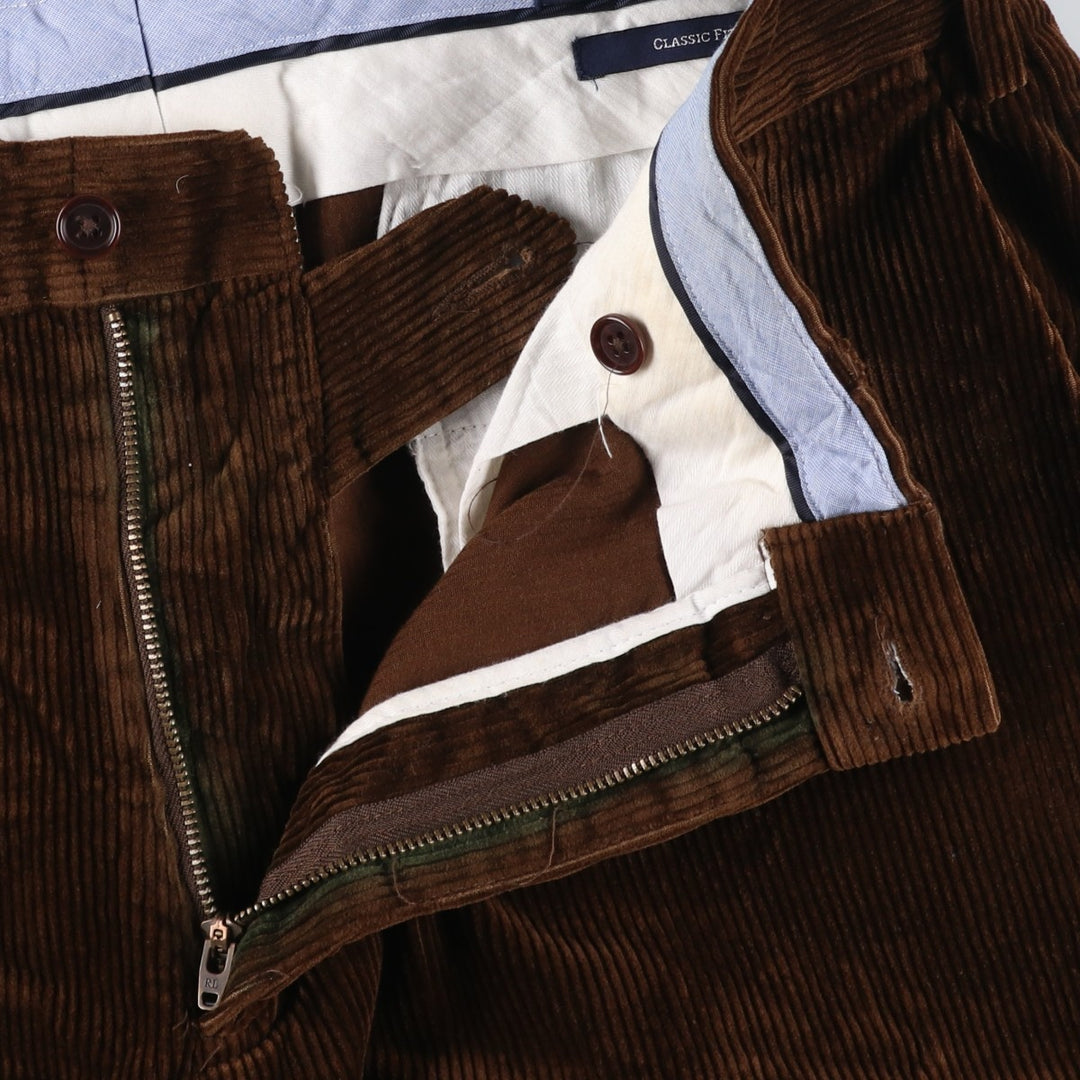 Ralph Lauren POLO by Ralph Lauren Classic Fit Corduroy Pants, Men's, Size 36 cotton brown type Vintage Second Hand