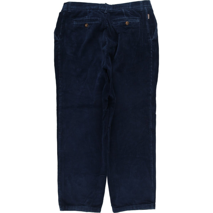 Barbour The Trouser Collection One-Tuck Corduroy Pants, Made in Spain, Men's Size 36 cotton navy blue type Vintage Second Hand