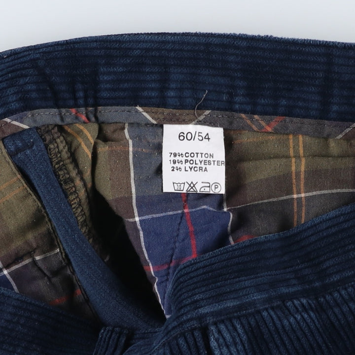 Barbour The Trouser Collection One-Tuck Corduroy Pants, Made in Spain, Men's Size 36 cotton navy blue type Vintage Second Hand