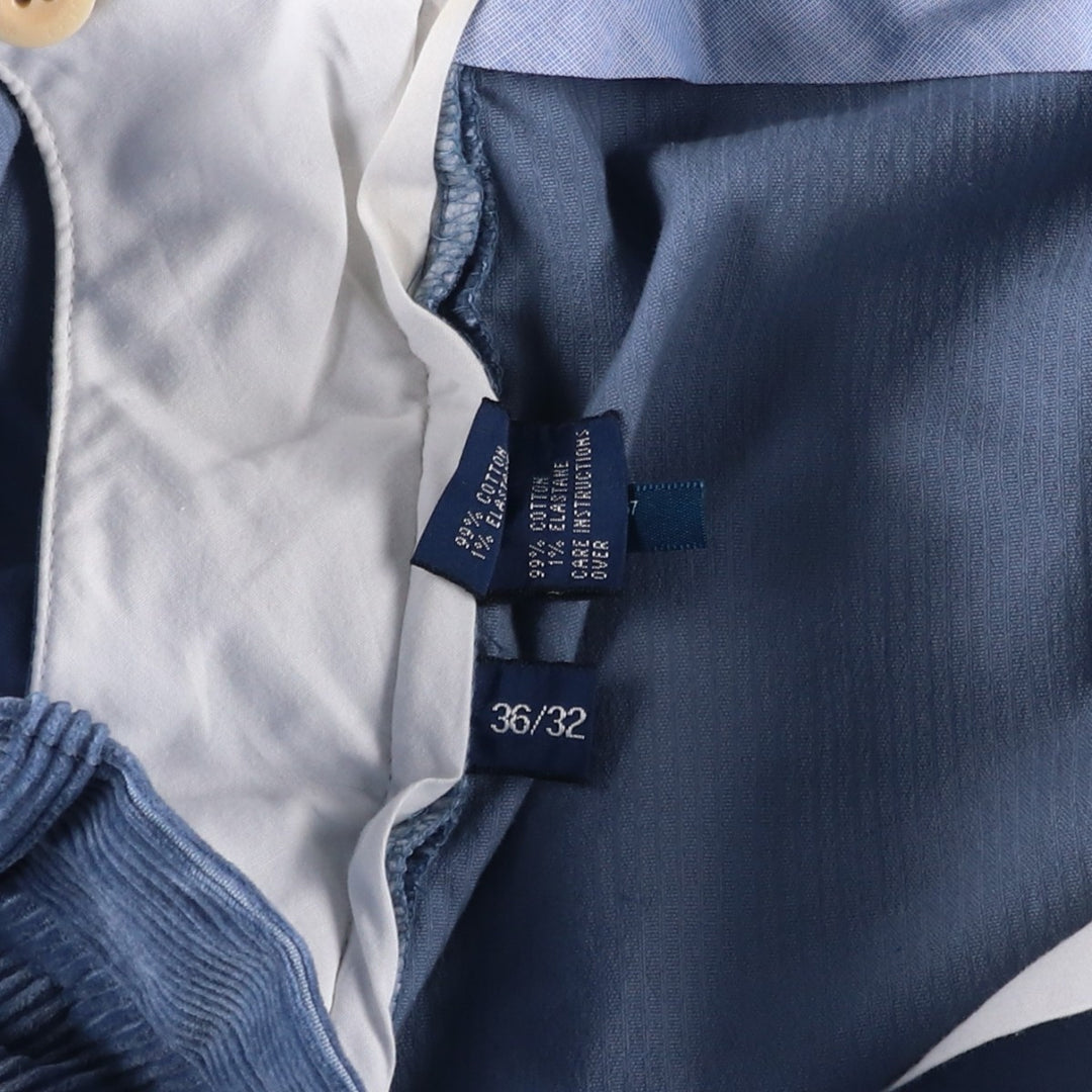 Ralph Lauren POLO GOLF corduroy pants for men, size W36 cotton blue type Vintage Second Hand