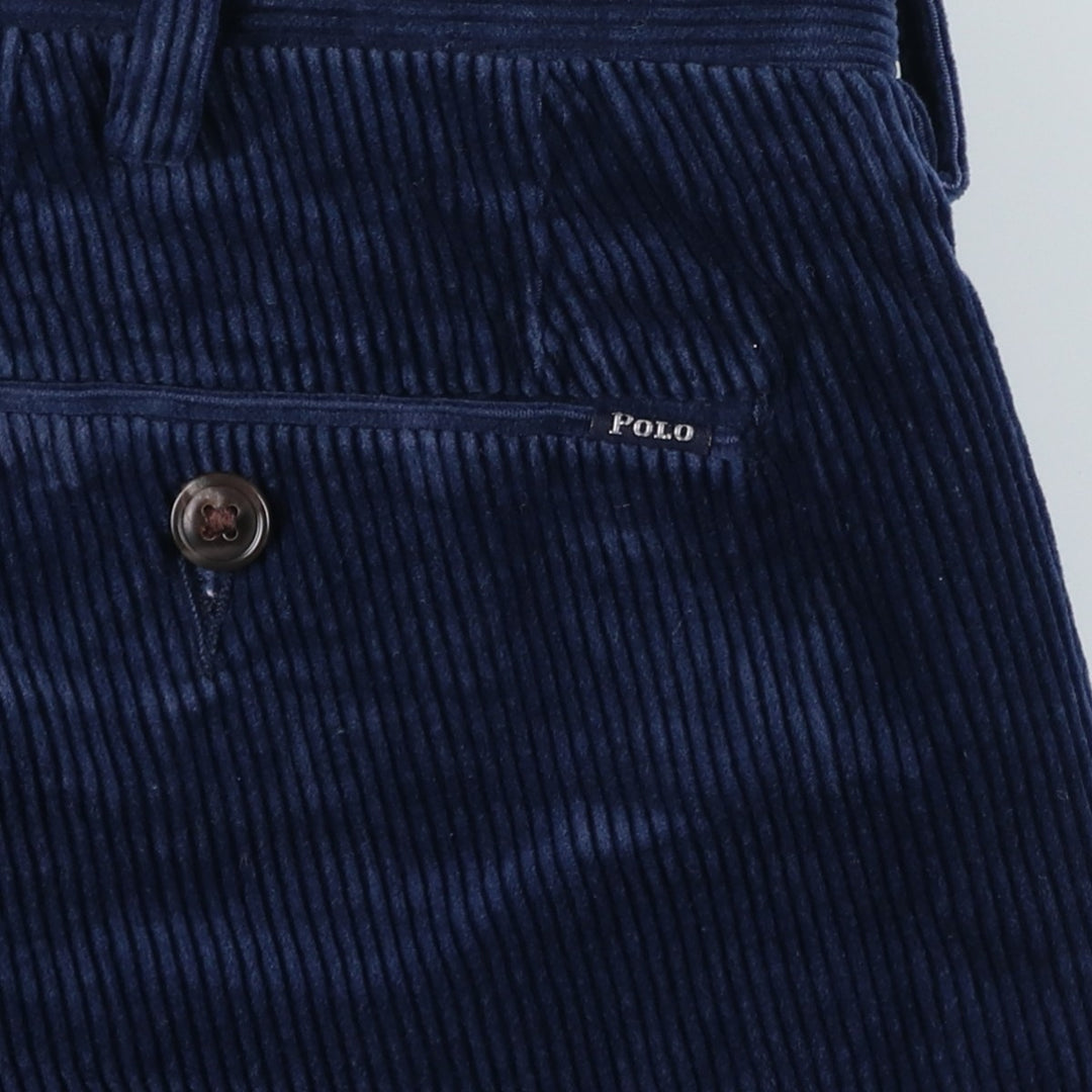 Ralph Lauren POLO by Ralph Lauren Classic Fit Corduroy Pants, Men's, Size W33 cotton navy blue type Vintage Second Hand