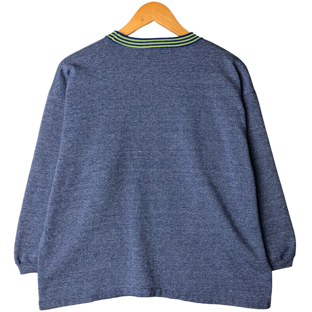 Vintage 1980'S Guess logo sweatshirt, made in the USA, size M, men's polyester navy blue type Vintage Second Hand