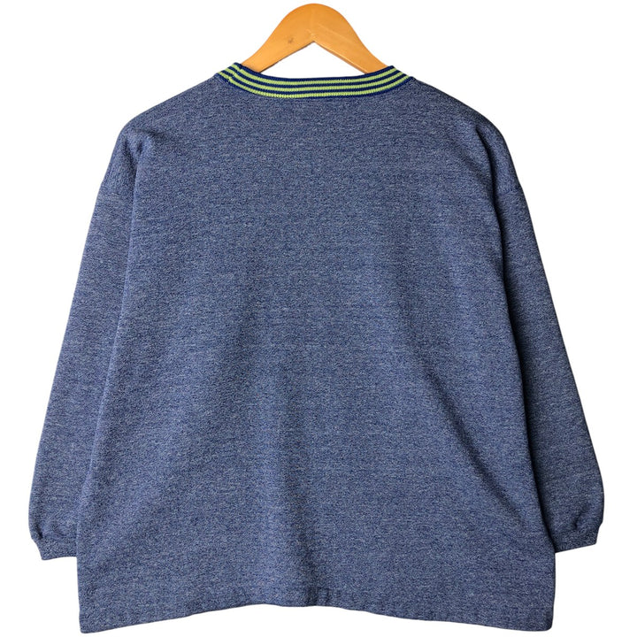 Vintage 1980'S Guess logo sweatshirt, made in the USA, size M, men's polyester navy blue type Vintage Second Hand