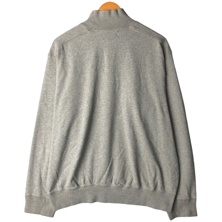 POLO by Ralph Lauren Half-Button One-Point Logo Sweatshirt, Men's XXL cotton gray type Vintage Second Hand
