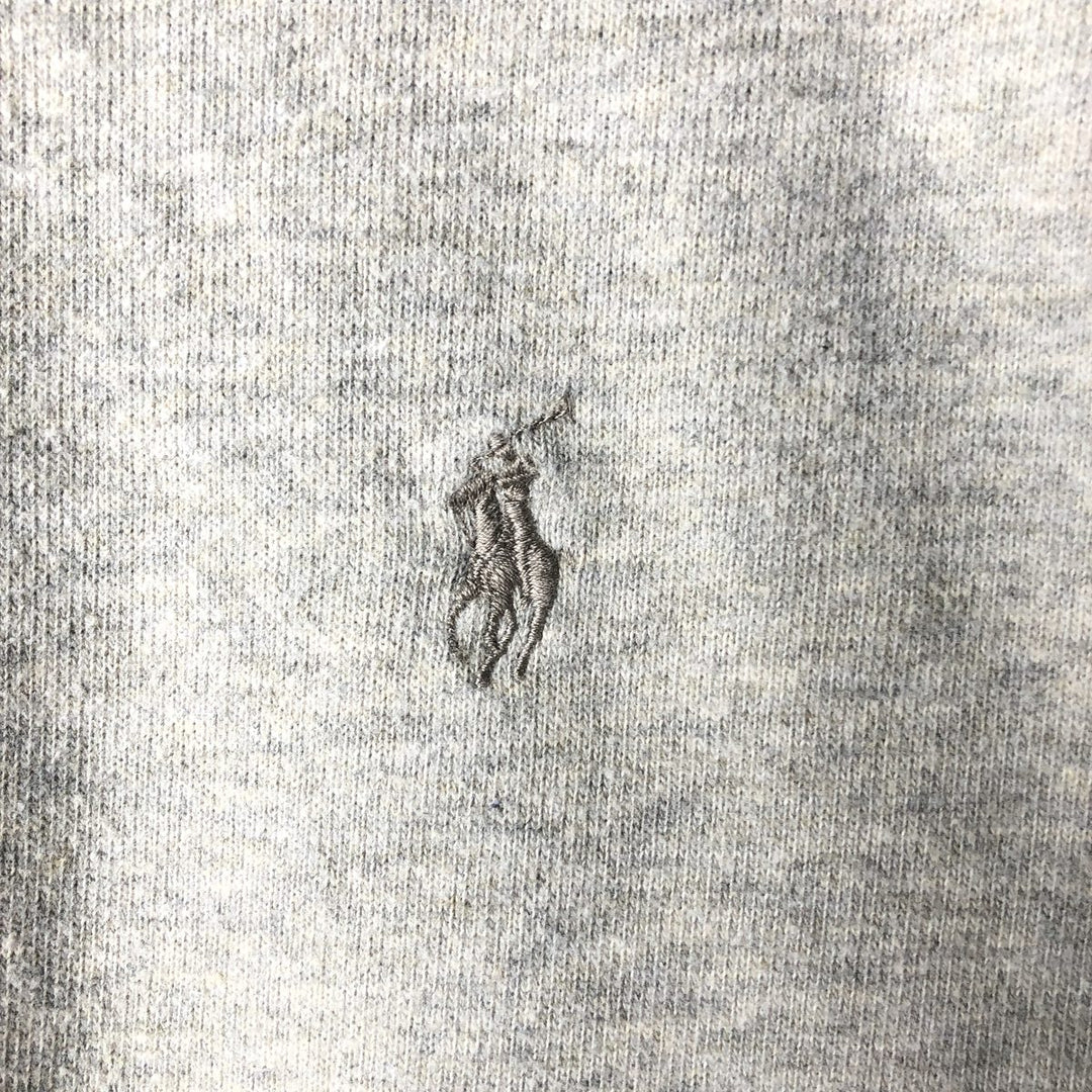 POLO by Ralph Lauren Half-Button One-Point Logo Sweatshirt, Men's XXL cotton gray type Vintage Second Hand