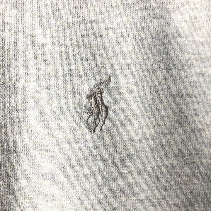 POLO by Ralph Lauren Half-Button One-Point Logo Sweatshirt, Men's XXL cotton gray type Vintage Second Hand