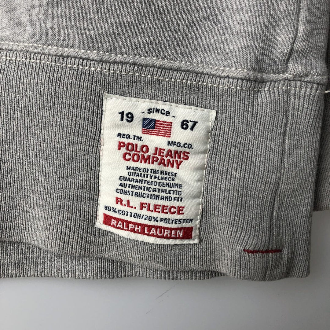 2000'S Ralph Lauren POLO JEANS COMPANY logo sweatshirt, men's size XL cotton gray type Vintage Second Hand