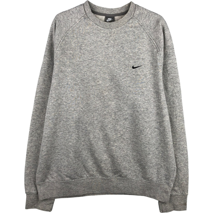 Nike One Point Logo Sweatshirt, Trainer, Men's Size L cotton gray type Vintage Second Hand