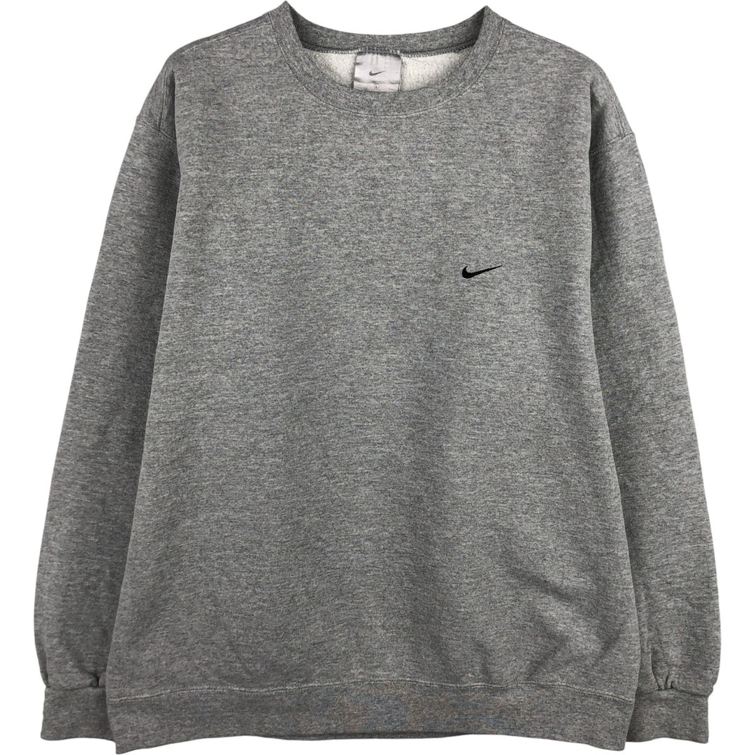 90'S Nike One Point Logo Sweatshirt, Men's L Size, Vintage cotton gray type Vintage Second Hand