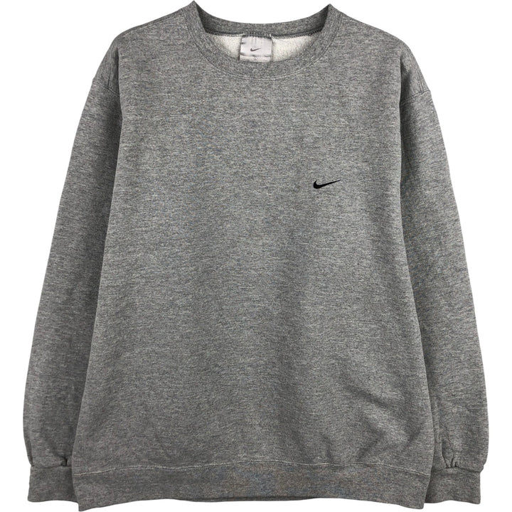 90'S Nike One Point Logo Sweatshirt, Men's L Size, Vintage cotton gray type Vintage Second Hand