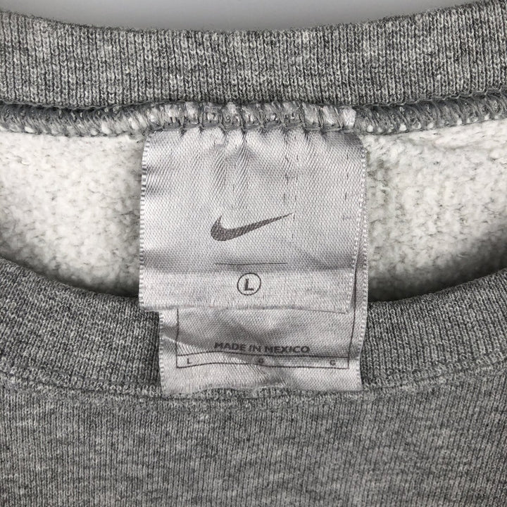 90'S Nike One Point Logo Sweatshirt, Men's L Size, Vintage cotton gray type Vintage Second Hand