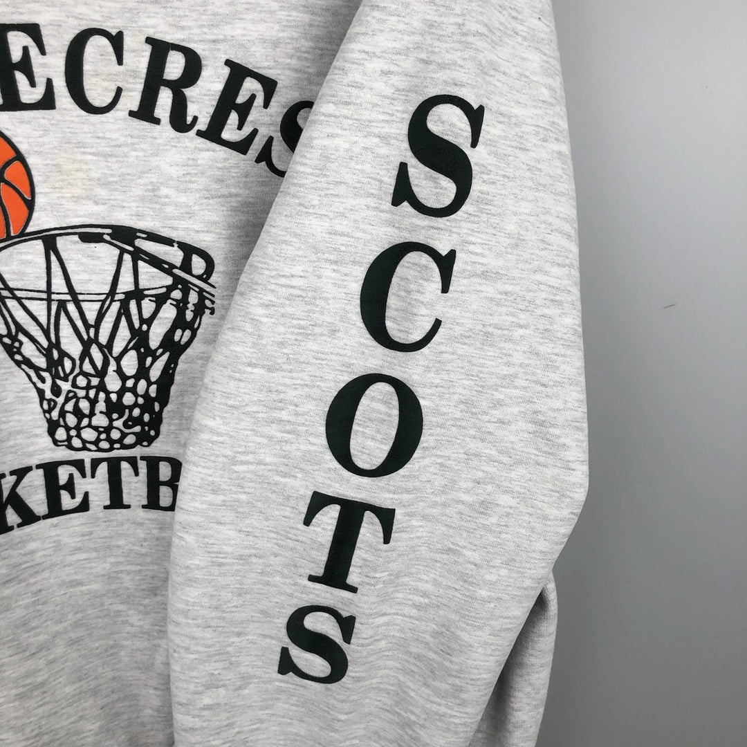 Vintage 90'S Russell PRO COTTON printed sweatshirt, Made in USA, Men's size M cotton gray type Vintage Second Hand