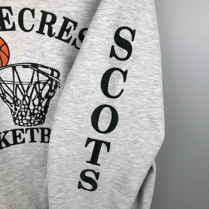 Vintage 90'S Russell PRO COTTON printed sweatshirt, Made in USA, Men's size M cotton gray type Vintage Second Hand