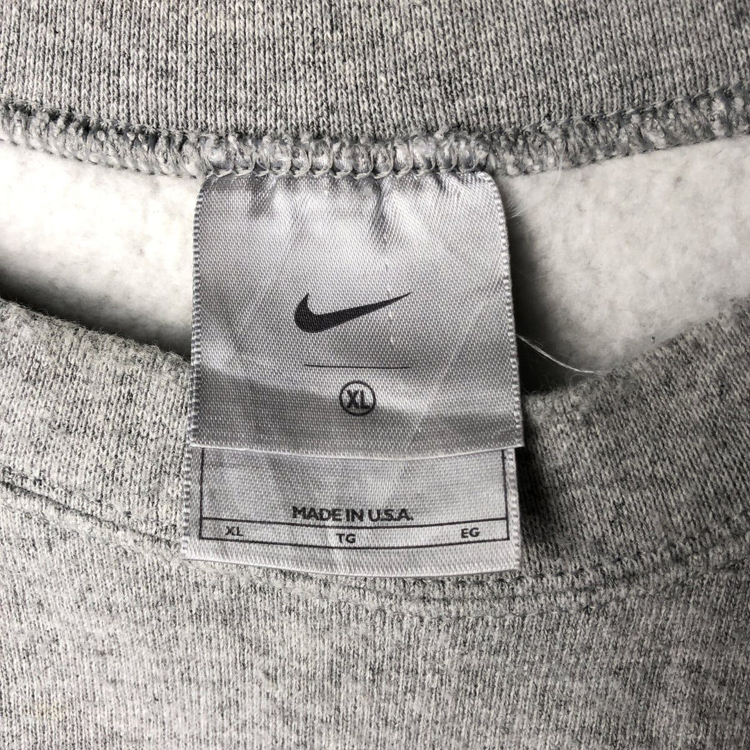 90'S Nike Logo Sweatshirt, Made in USA, Men's XL, Vintage cotton gray type Vintage Second Hand