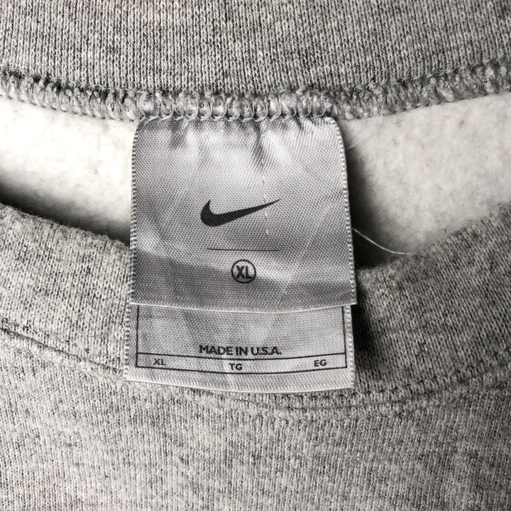 90'S Nike Logo Sweatshirt, Made in USA, Men's XL, Vintage cotton gray type Vintage Second Hand