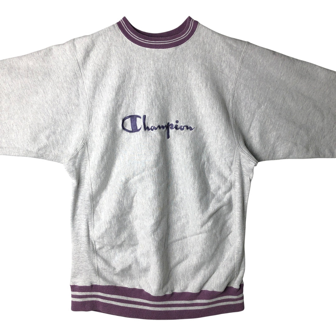 90'S Champion Reverse Weave Embroidered Tag Logo Sweatshirt Trainer Made in USA Men's XXL Vintage cotton gray type Vintage Second Hand