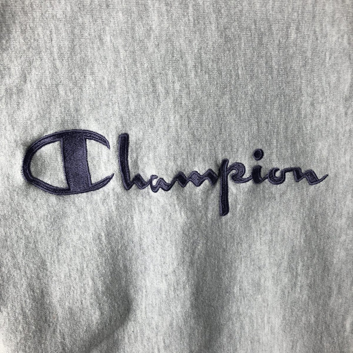 90'S Champion Reverse Weave Embroidered Tag Logo Sweatshirt Trainer Made in USA Men's XXL Vintage cotton gray type Vintage Second Hand