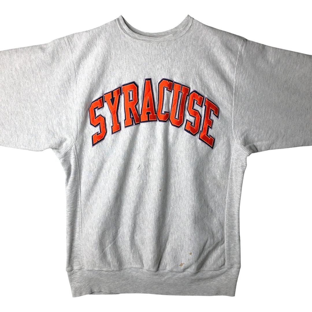 Big size 90'S Champion reverse weave embroidered tag college sweatshirt, sweatshirt, men's XXXL equivalent cotton gray type Vintage Second Hand