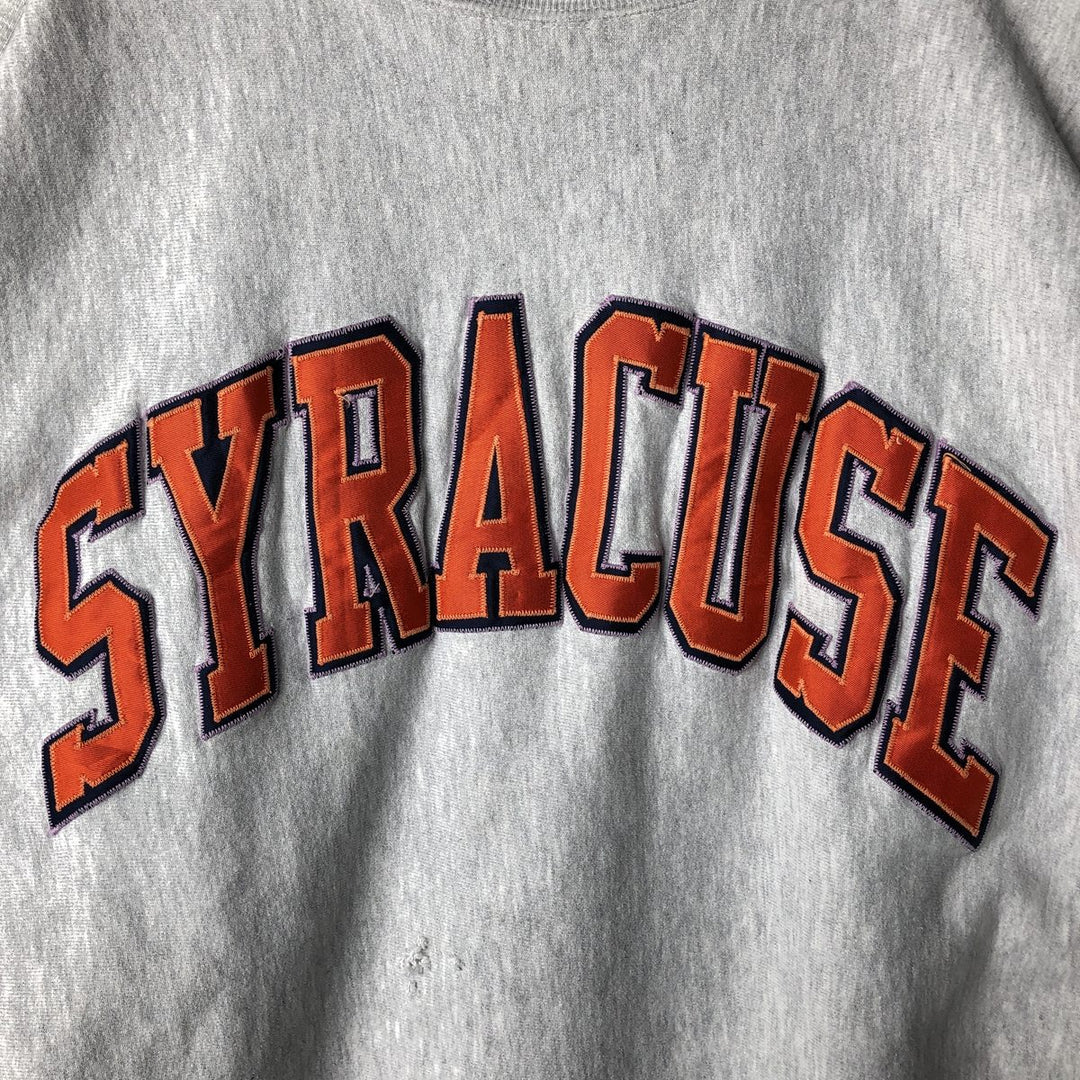 Big size 90'S Champion reverse weave embroidered tag college sweatshirt, sweatshirt, men's XXXL equivalent cotton gray type Vintage Second Hand