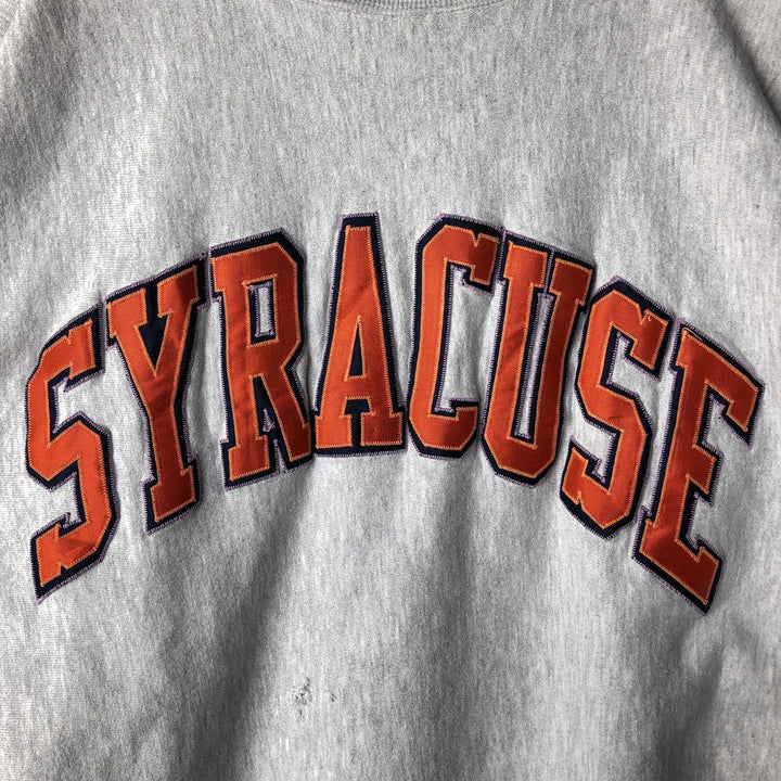 Big size 90'S Champion reverse weave embroidered tag college sweatshirt, sweatshirt, men's XXXL equivalent cotton gray type Vintage Second Hand