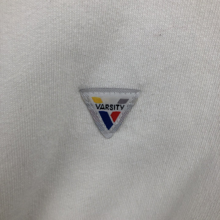 Vintage 90'S VARSITY printed sweatshirt, made in the USA, size L, men's unclear white type Vintage Second Hand