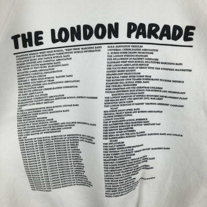 Vintage 90'S VARSITY printed sweatshirt, made in the USA, size L, men's unclear white type Vintage Second Hand