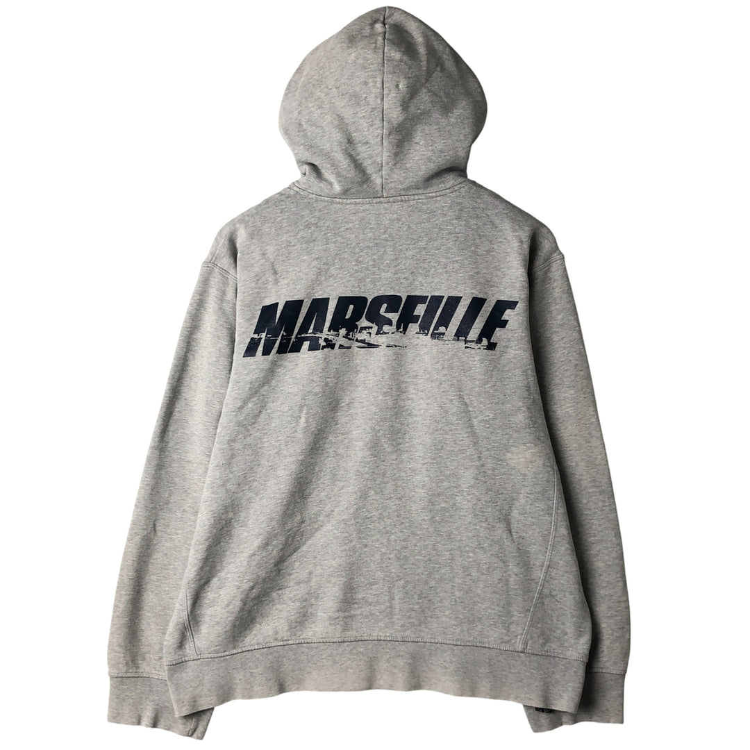 2000'S Nike Back Print Full-Zip Hoodie, Men's Size L unclear gray type Vintage Second Hand