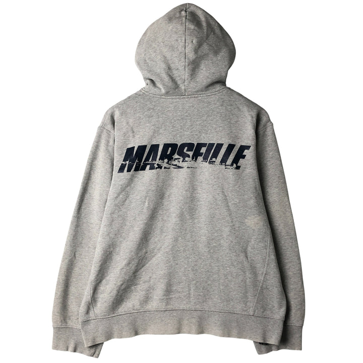2000'S Nike Back Print Full-Zip Hoodie, Men's Size L unclear gray type Vintage Second Hand