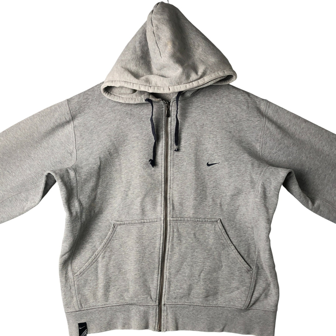 2000'S Nike Back Print Full-Zip Hoodie, Men's Size L unclear gray type Vintage Second Hand