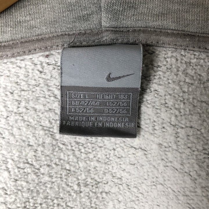 2000'S Nike Back Print Full-Zip Hoodie, Men's Size L unclear gray type Vintage Second Hand