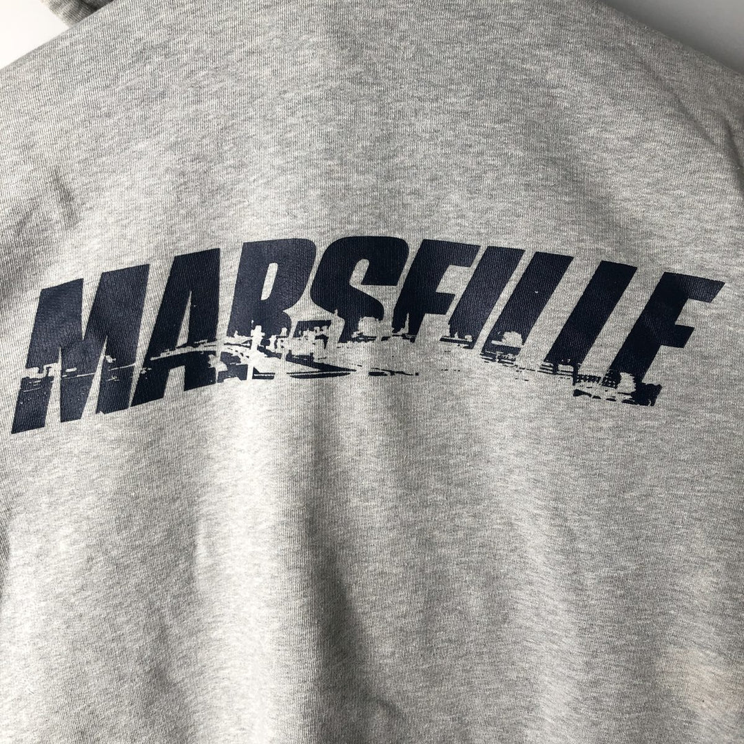 2000'S Nike Back Print Full-Zip Hoodie, Men's Size L unclear gray type Vintage Second Hand