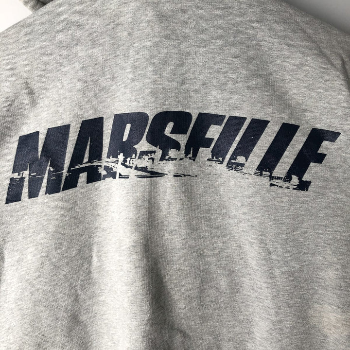 2000'S Nike Back Print Full-Zip Hoodie, Men's Size L unclear gray type Vintage Second Hand
