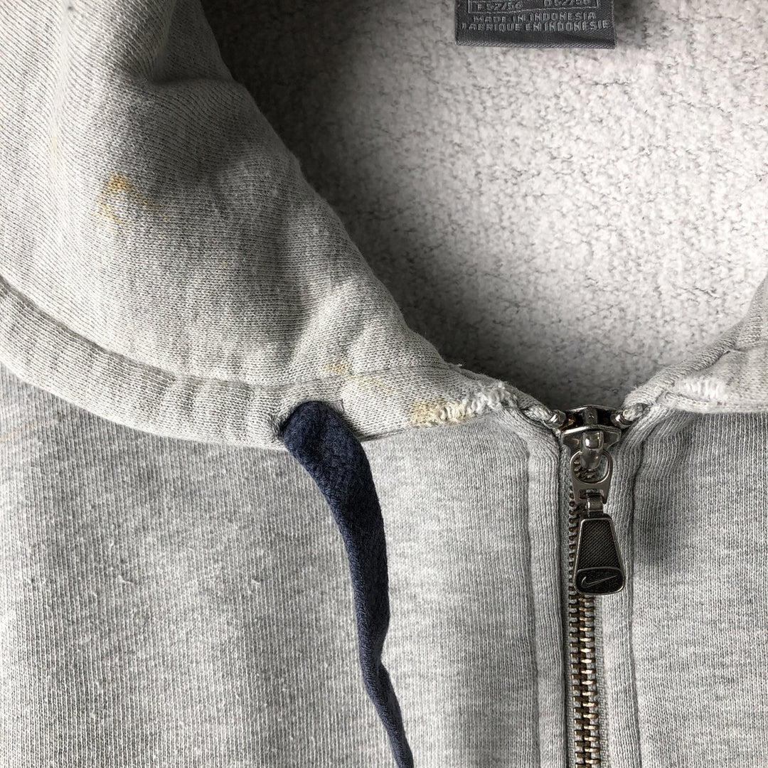 2000'S Nike Back Print Full-Zip Hoodie, Men's Size L unclear gray type Vintage Second Hand