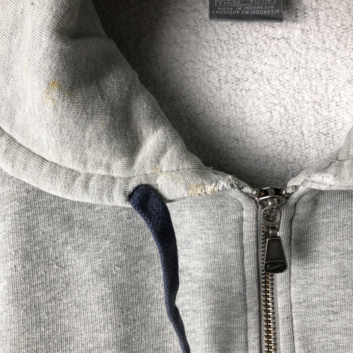 2000'S Nike Back Print Full-Zip Hoodie, Men's Size L unclear gray type Vintage Second Hand