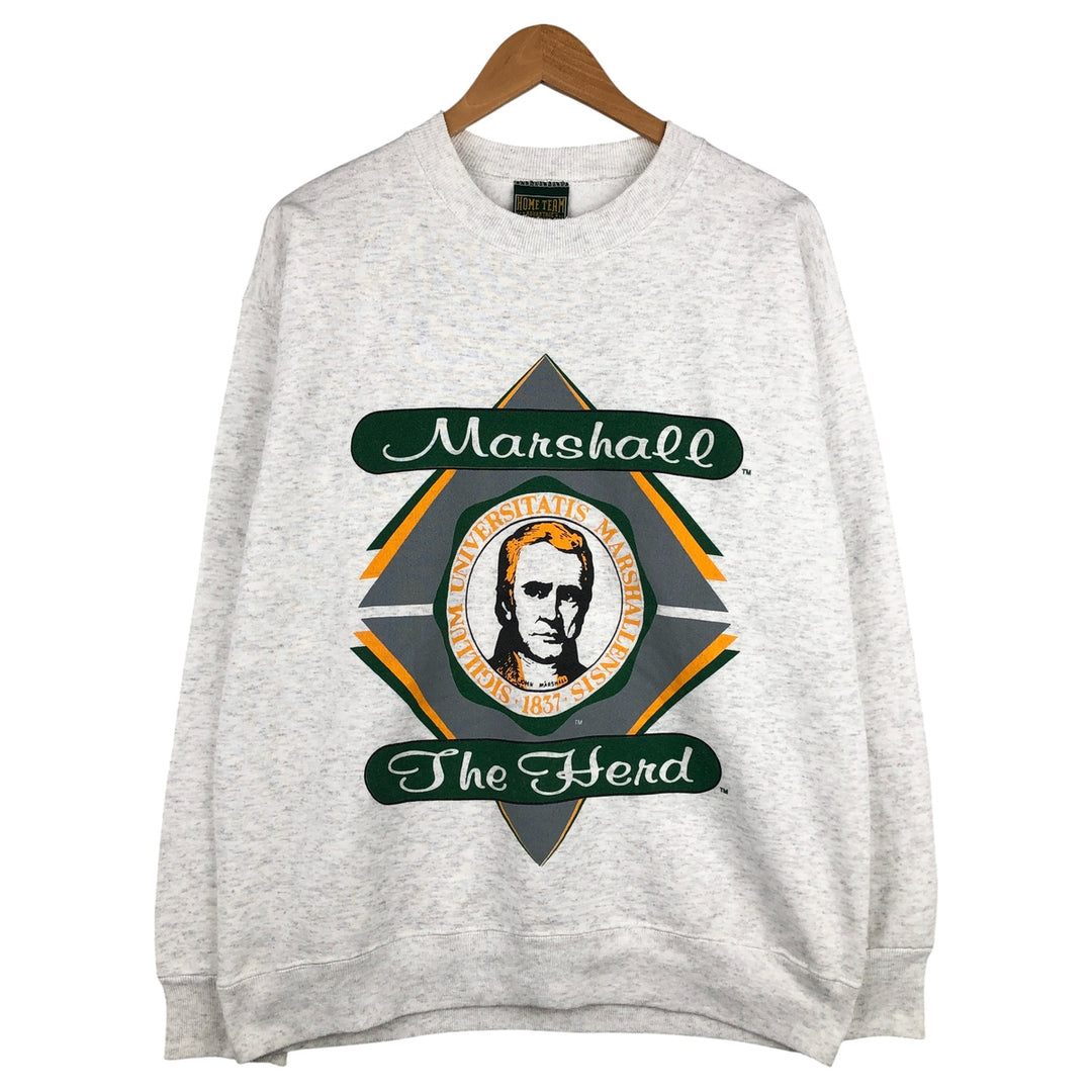 Vintage 90'S HOME TEAM printed sweatshirt, made in the USA, size L, men's cotton gray type Vintage Second Hand