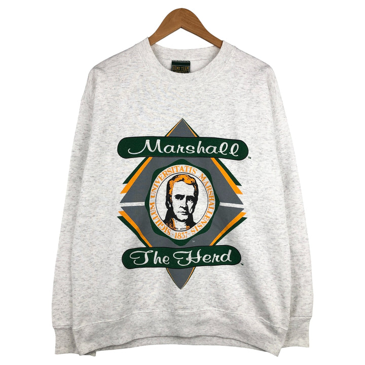 Vintage 90'S HOME TEAM printed sweatshirt, made in the USA, size L, men's cotton gray type Vintage Second Hand