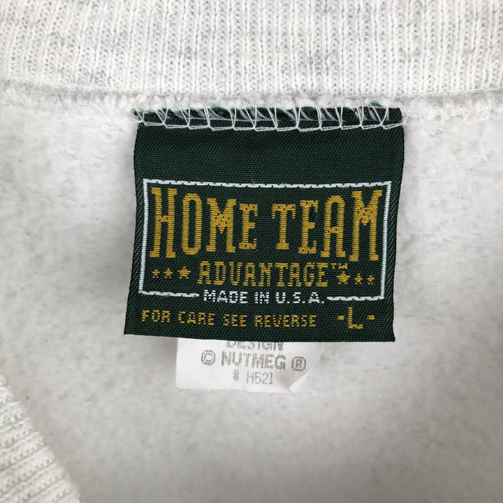 Vintage 90'S HOME TEAM printed sweatshirt, made in the USA, size L, men's cotton gray type Vintage Second Hand